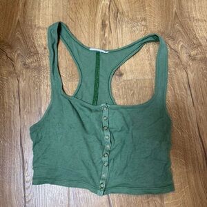 Urban outfitters button up tank top crop top size small